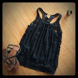 Black mesh tank